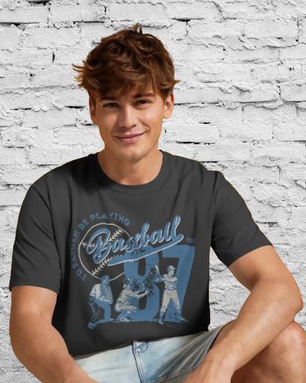 Baseball Design Oversized T-Shirt