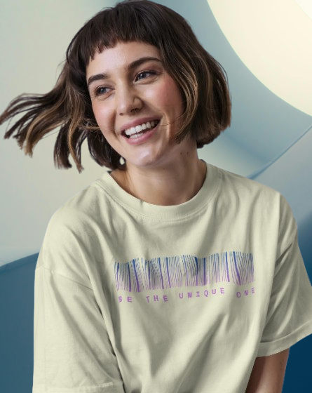 Barcode Design Oversized T-Shirt