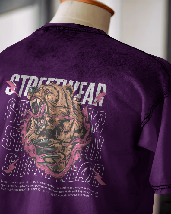 Oversized Angry Bear T-Shirts